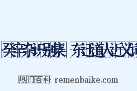 癸辛杂识别集·东迁道人近义词是什么意思的图片